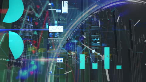 Abstract Digital Data and Time Interface Concept