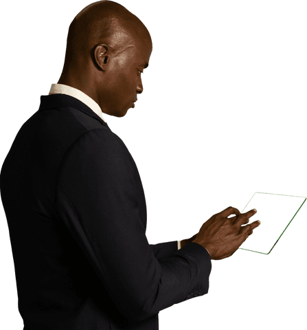 Man in Suit Interacting with Transparent Digital Screen - Download Free Stock Videos Pikwizard.com