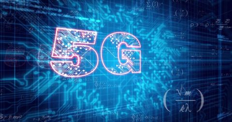 5G Technology with Digital Circuit and Data Symbols - Download Free Stock Images Pikwizard.com