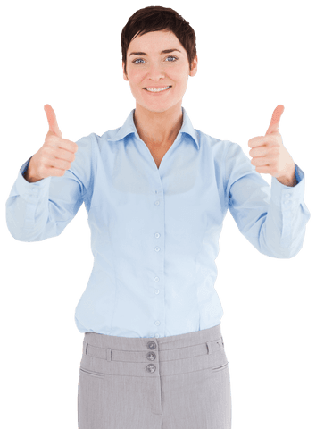 Confident Businesswoman Giving Thumbs Up Sign Transparent - Download Free Stock Videos Pikwizard.com