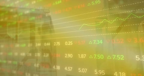 Stock Market Graphic Overlay on Urban Landscape - Download Free Stock Images Pikwizard.com