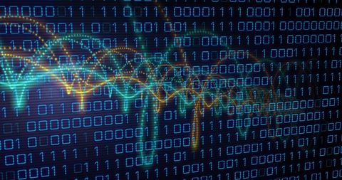 Binary Data Flow with Abstract Neon Light Trails - Download Free Stock Images Pikwizard.com