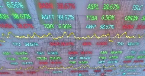 Dynamic financial data integrated with urban commerce theme
