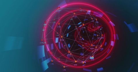futuristic network connection in glowing digital sphere - Download Free Stock Images Pikwizard.com