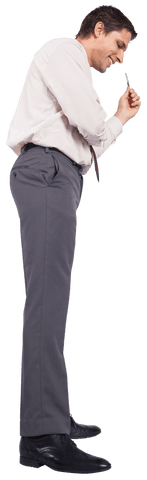 Caucasian Businessman Thinking with Pen Isolated Transparent Background - Download Free Stock Videos Pikwizard.com