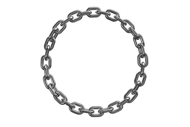 Stylish Transparent Circular Metallic Chain 3D Render on White Background - Download Free Stock Videos Pikwizard.com