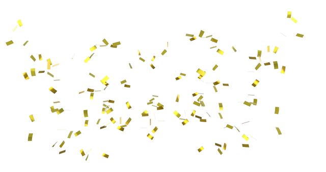 Gold Confetti Falling on a White Background Celebration - Download Free Stock Images Pikwizard.com