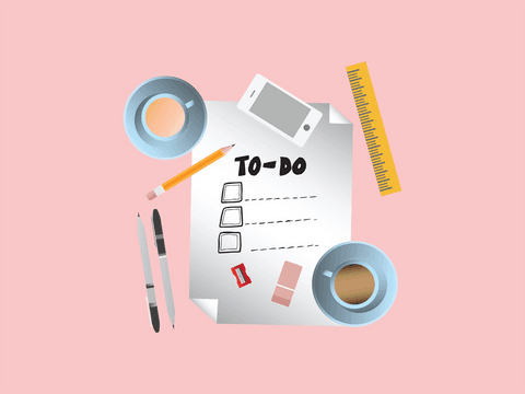 transparent to-do list illustration with coffee cups - Download Free Stock Videos Pikwizard.com