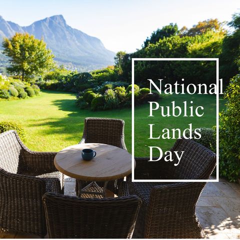 tranquil garden view celebrating national public lands day - Download Free Stock Templates Pikwizard.com