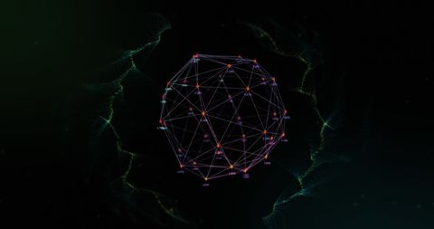 Digital Network Sphere with Green Light Trails - Download Free Stock Images Pikwizard.com