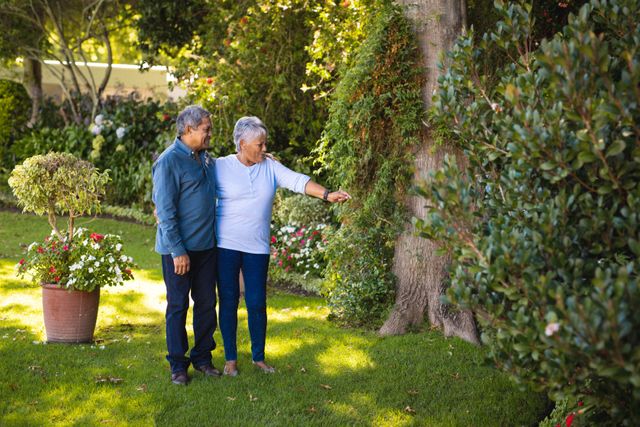 Senior Couple Enjoying Nature Walk in Park - Download Free Stock Images Pikwizard.com