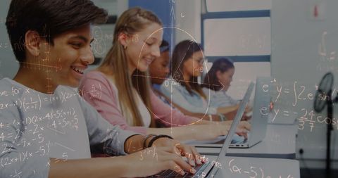 Diverse Students Engaged in Digital Mathematics Learning - Download Free Stock Images Pikwizard.com