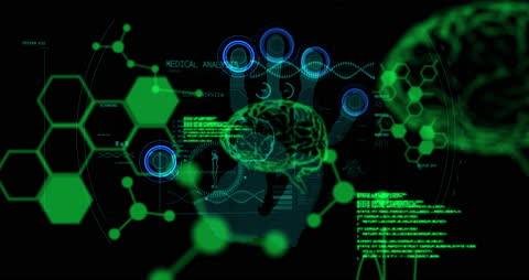 Futuristic Biometric Data and Digital Security Concept