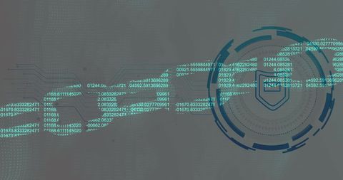 Cybersecurity Concept with Shield Icon and Digital Code - Download Free Stock Images Pikwizard.com