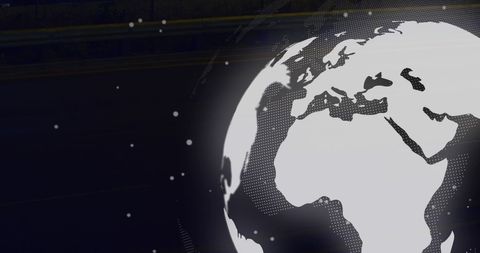 Digital Globe and Street Overlay Concept at Night - Download Free Stock Images Pikwizard.com