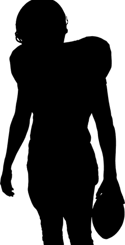 Transparent football player in action with football