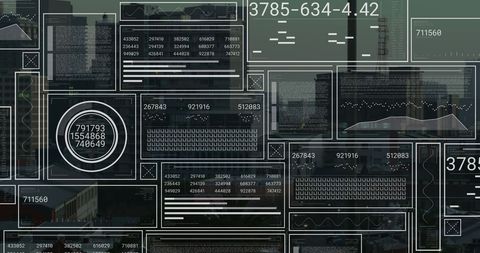 Digital Interface with Urban Cityscape for Data Processing - Download Free Stock Images Pikwizard.com