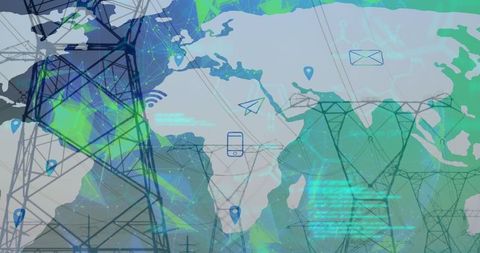 Global Network Connectivity and Digital Technology Integration - Download Free Stock Images Pikwizard.com