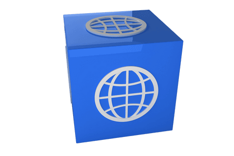 blue cube with globe icon on transparent background - Download Free Stock Videos Pikwizard.com