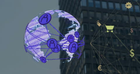 Digital Global Networking and Economy Concept