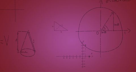 handwritten mathematical formulas over vibrant pink background - Download Free Stock Images Pikwizard.com