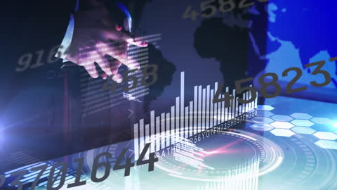 Businessman Analyzing Global Financial Data Digitally