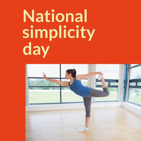 woman practicing yoga on national simplicity day - Download Free Stock Templates Pikwizard.com
