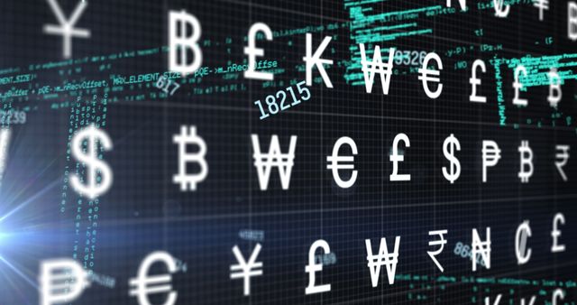 Digital Forex Market with Global Currency Symbols - Download Free Stock Images Pikwizard.com