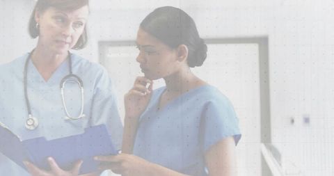 Medical Team Review in Hospital Environment