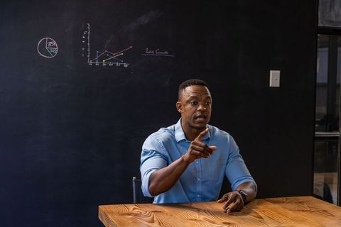 Professional Business Presentation with Interactive Design Charts