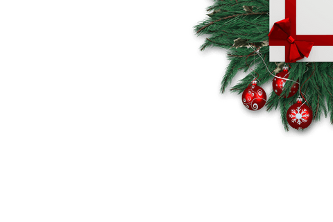 Festive Transparent Fir Wreath with Christmas Gift Box - Download Free Stock Videos Pikwizard.com
