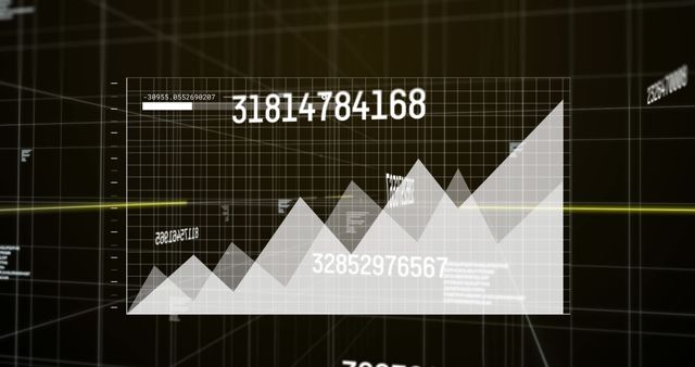 Dynamic Data Chart with Rising Graph Line and Numbers - Download Free Stock Images Pikwizard.com