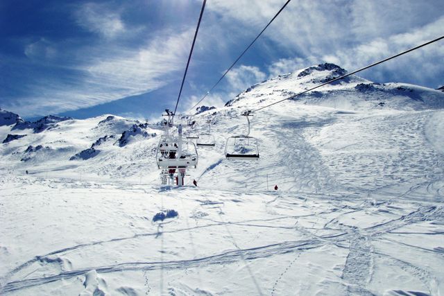 Chair Lift in Val Thorens - Download Free Stock Photos Pikwizard.com