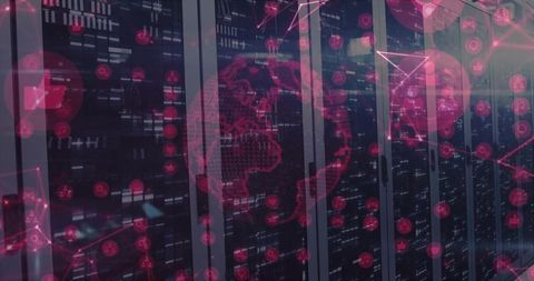 Data center servers with digital global network overlay