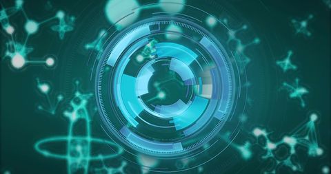 Futuristic Digital Interface with Molecular Science Elements - Download Free Stock Images Pikwizard.com