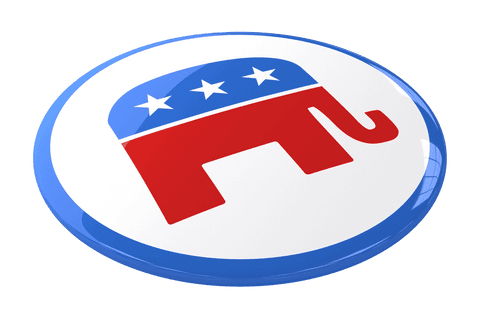 transparent political badge with republican elephant icon - Download Free Stock Videos Pikwizard.com