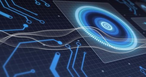 Futuristic Digital Circuit with Holographic Interface - Download Free Stock Images Pikwizard.com