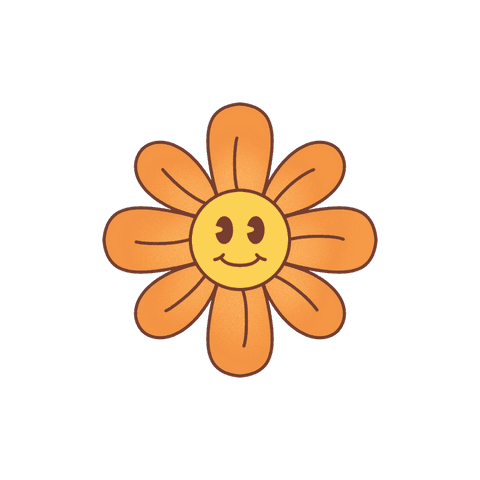 Cheerful Cartoon Flower with Orange Petals on Transparent Background - Download Free Stock Videos Pikwizard.com