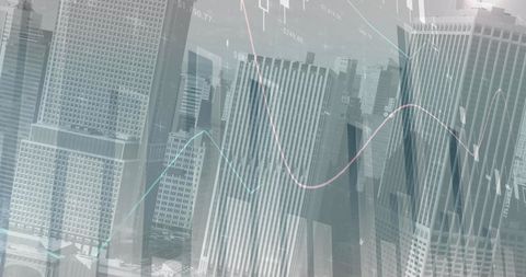 Financial Analytics With Skyscrapers and Data Visualization - Download Free Stock Images Pikwizard.com
