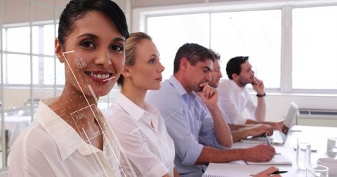 Diverse Professionals in Modern Business Meeting Atmosphere