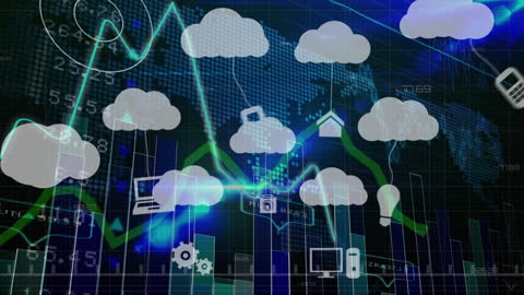 Global Business and Financial Data Technology Concept