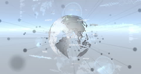 Digital Connections in Global Business Network Animation