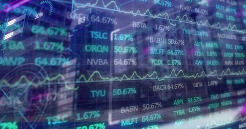 Digital Interface Displaying Financial Graphs and Data Analytics - Download Free Stock Images Pikwizard.com
