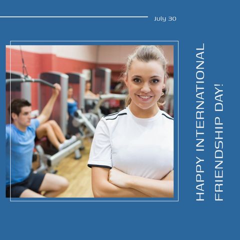 International Friendship Day Celebration in Gym Setting - Download Free Stock Templates Pikwizard.com