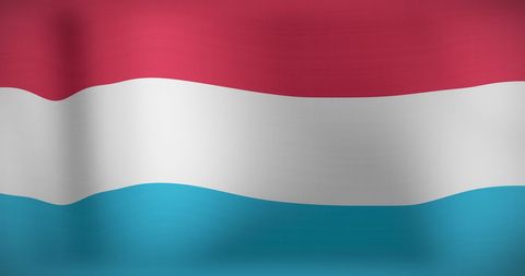 Luxembourg Flag Waving with Gentle Flow