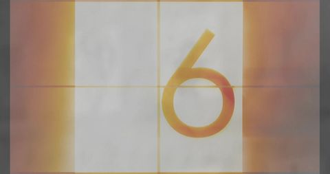 Retro Film Projector Countdown with Number Six - Download Free Stock Images Pikwizard.com