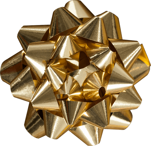 transparent background close-up of shiny gold gift bow - Download Free Stock Videos Pikwizard.com
