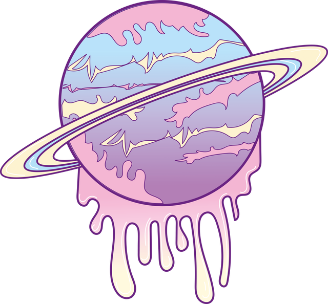 Colorful Melting Planet Illustration on Transparent Background - Download Free Stock Videos Pikwizard.com