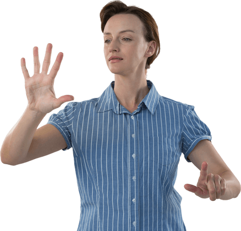businesswoman interacting with virtual interface transparent - Download Free Stock Videos Pikwizard.com