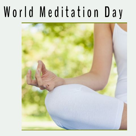 Woman Practicing Meditation Outdoors on World Meditation Day - Download Free Stock Templates Pikwizard.com